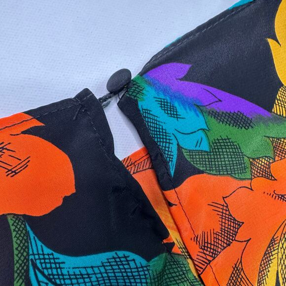 Vintage 1980’s Abstract Floral Pullover Blouse Top - Picture 8 of 8